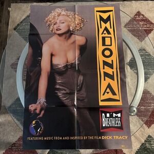 Vintage 1990‎ Madonna I'm Breathless rare original promotional poster Dick Tracy